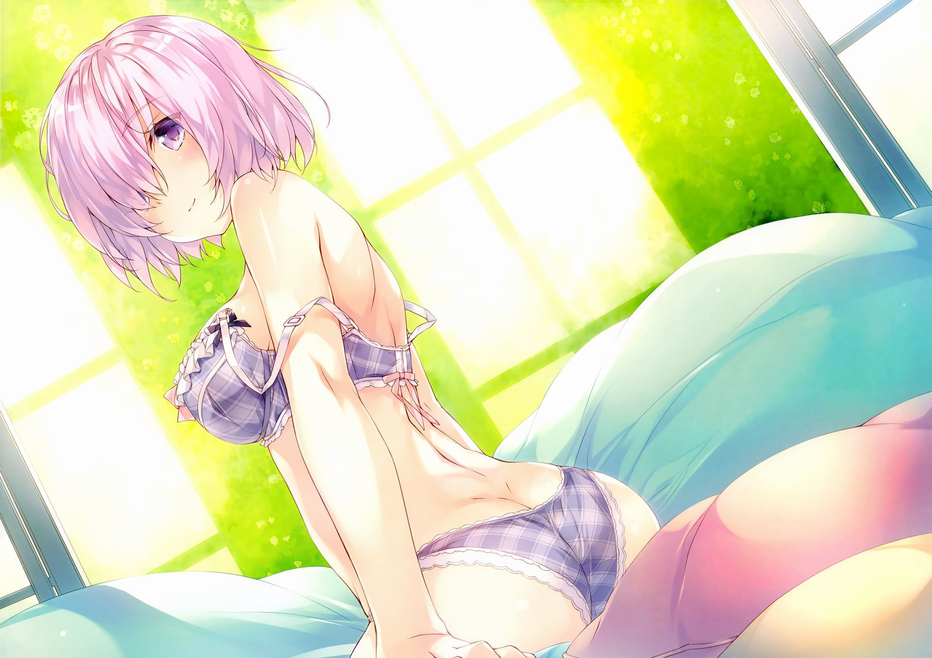 【Erotic Anime Summary】 Beautiful women and beautiful girls wearing erotic cute underwear with a plaid pattern 【Secondary erotic】 23