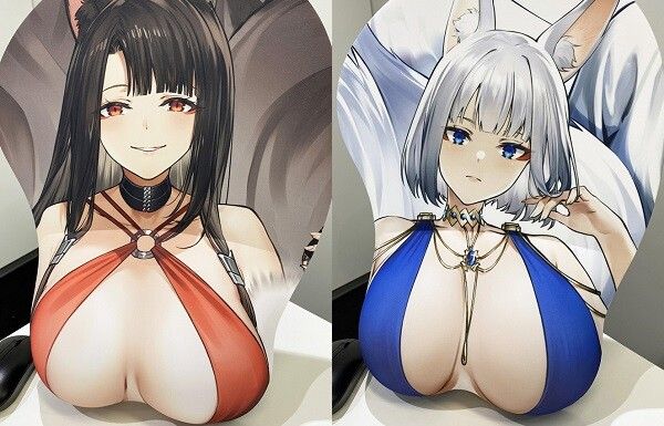 Azure Lane Akagi and Kaga's are too erotic life-size boob mouse pad 1