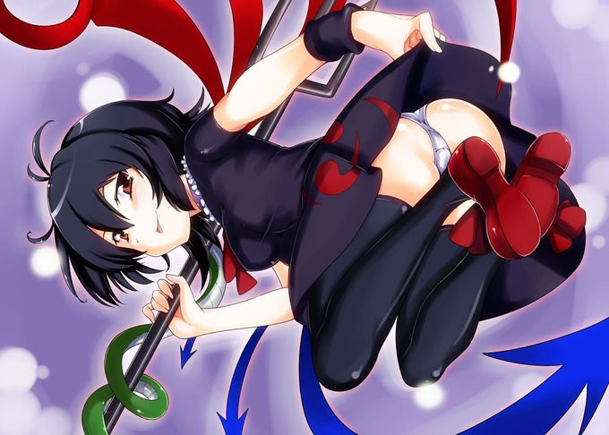 【Feudal Beast Nue-chan】Secondary erotic image of the unidentified but cute black-haired loli girl Feudal Beast Nue-chan of the Touhou Project 32
