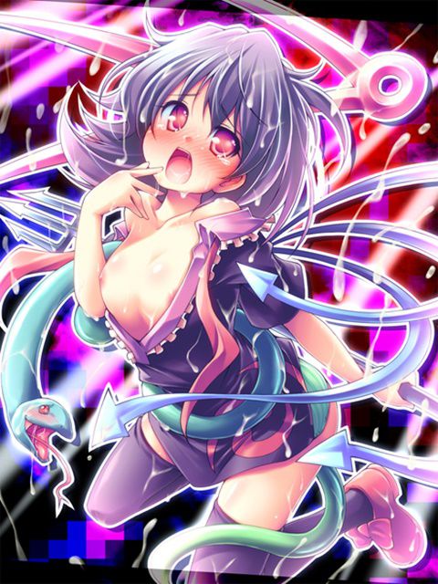 【Feudal Beast Nue-chan】Secondary erotic image of the unidentified but cute black-haired loli girl Feudal Beast Nue-chan of the Touhou Project 44