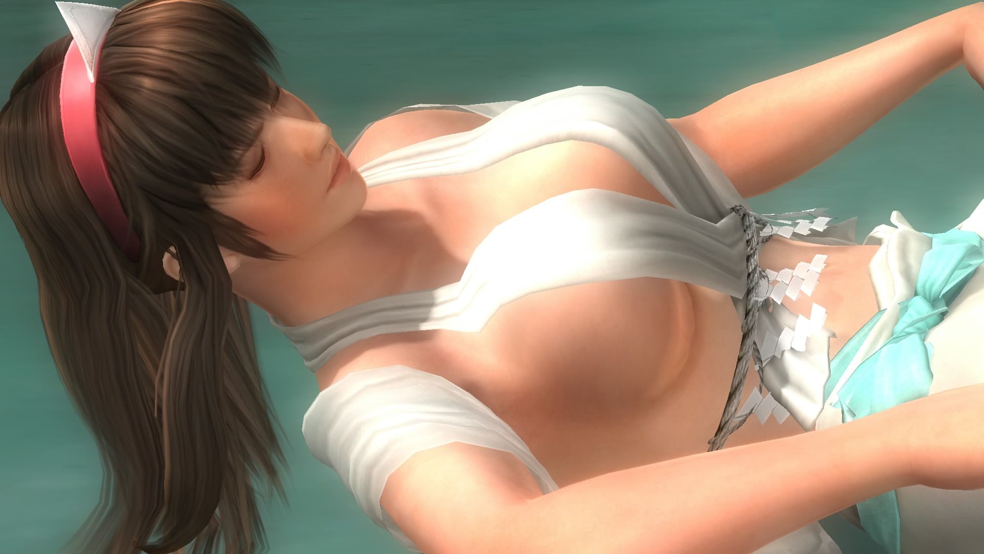 DOA5LR Hitomi (dress Hallow guys) the Dragon twist at ryona 22