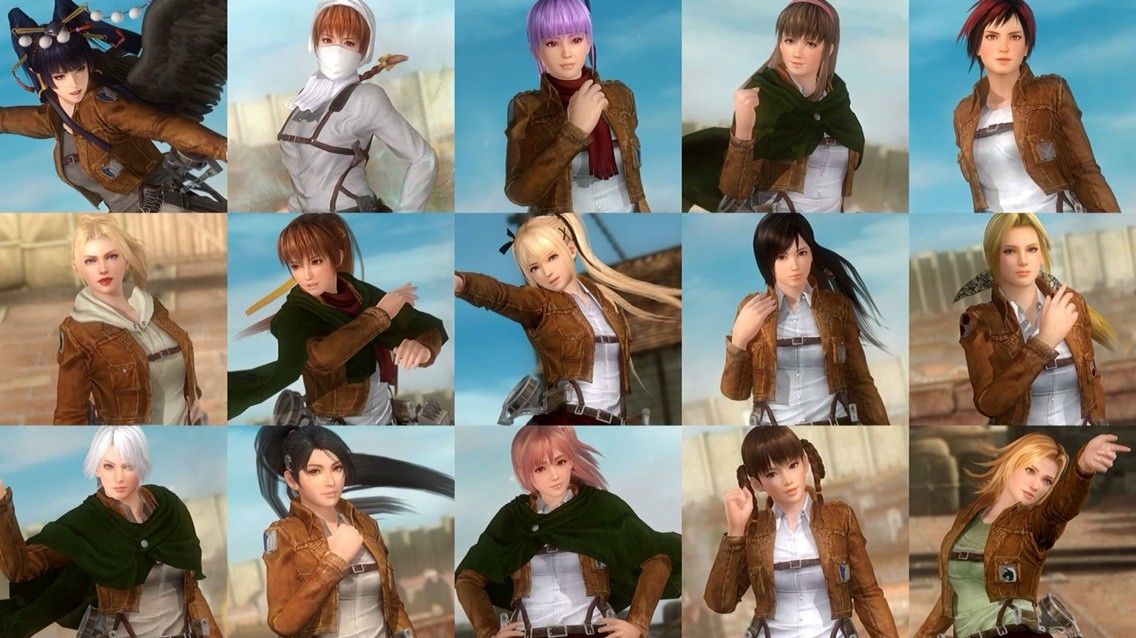 Today, the DOA5LR x giant collaboration costumes & new stage of troops 'ATTACK ON TITAN"launched 1