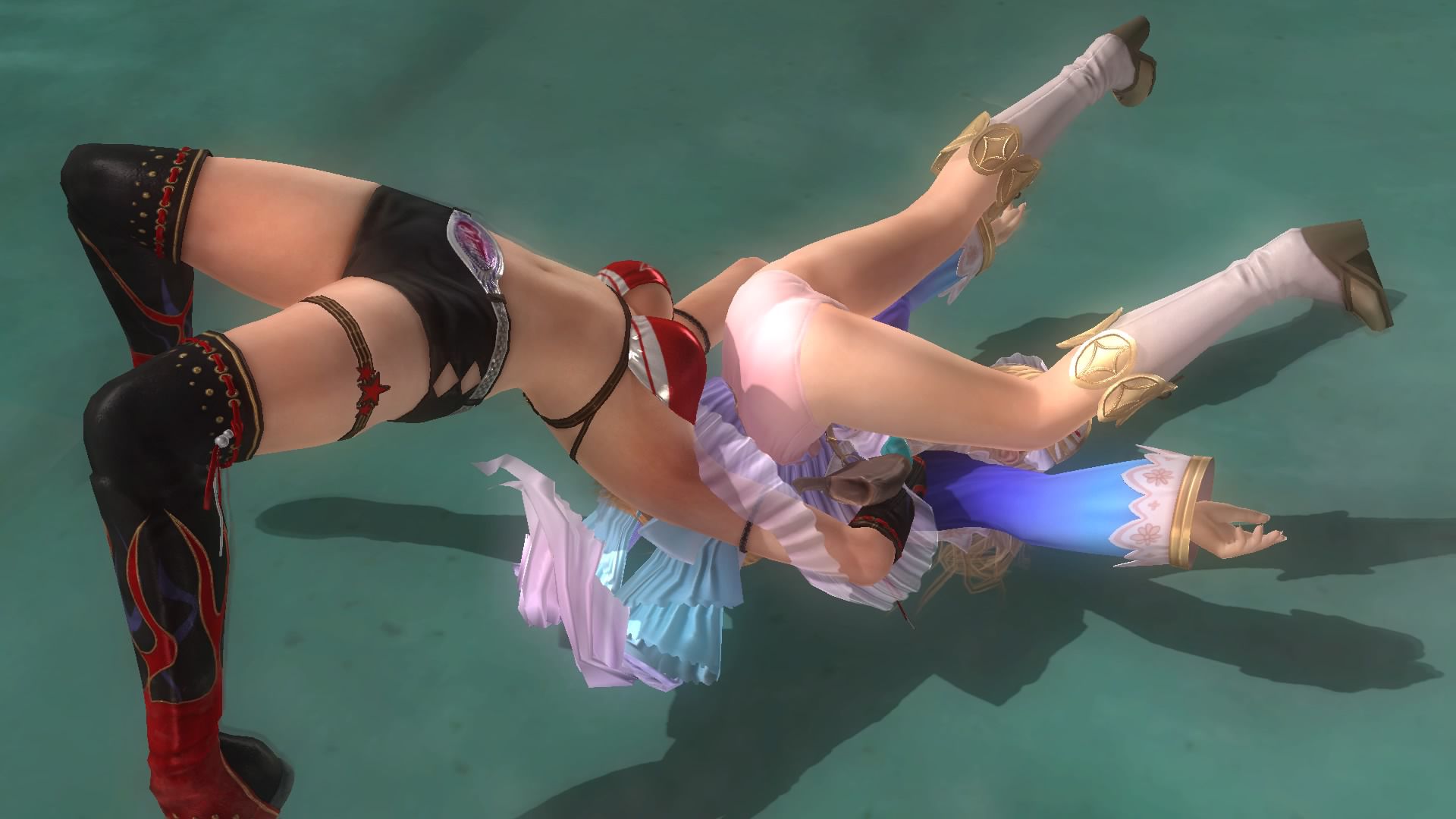 Many dressed in the DOA5LR Marie-Rose, in the Dragon suplex ryona 26