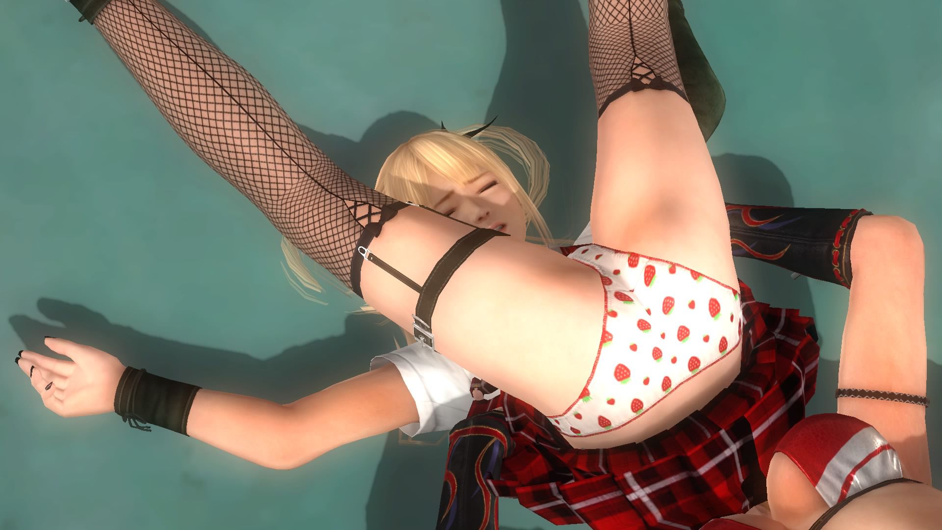 Many dressed in the DOA5LR Marie-Rose, in the Dragon suplex ryona 3