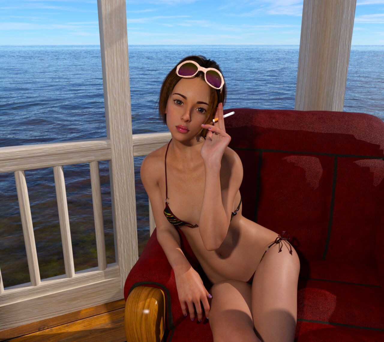 [DICK] Brunette Teen Girl at Seaside (93221230) 3