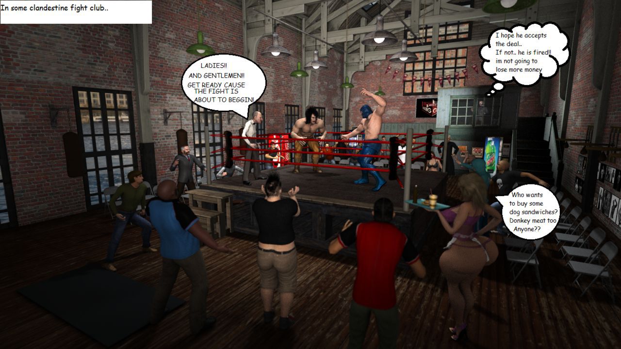 KINKY FIGHTS IN THE ARENA and the wrestling pawgs! #1 2