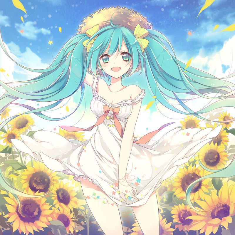 [Secondary, ZIP] summer 2: girl with a sunflower or image summary 14