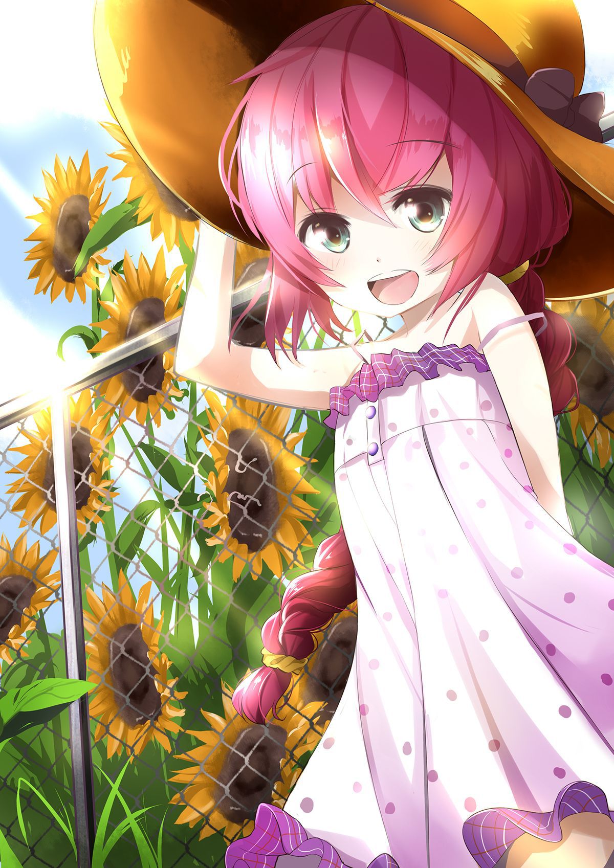[Secondary, ZIP] summer 2: girl with a sunflower or image summary 15
