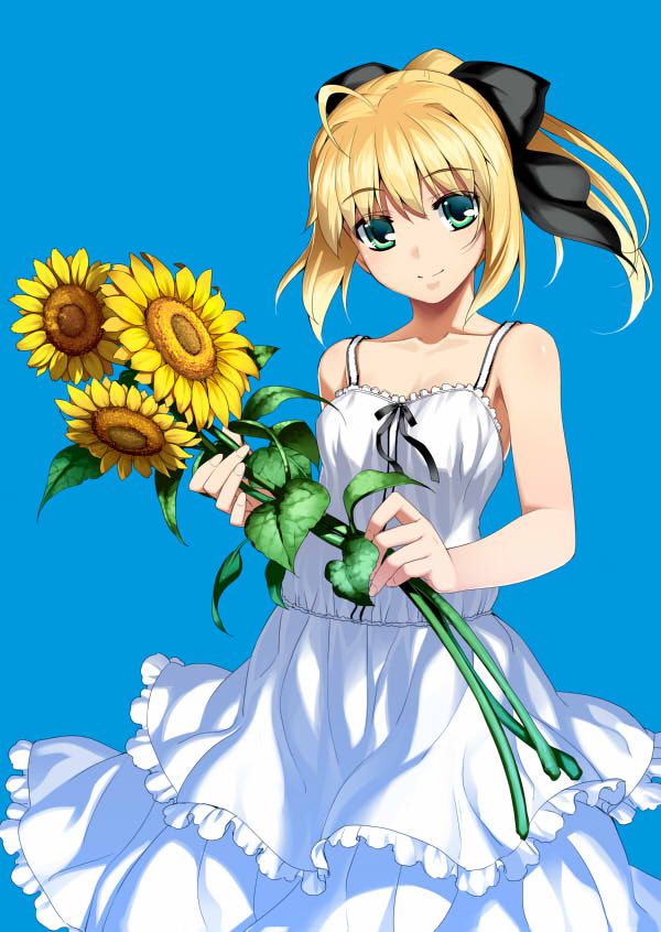 [Secondary, ZIP] summer 2: girl with a sunflower or image summary 18