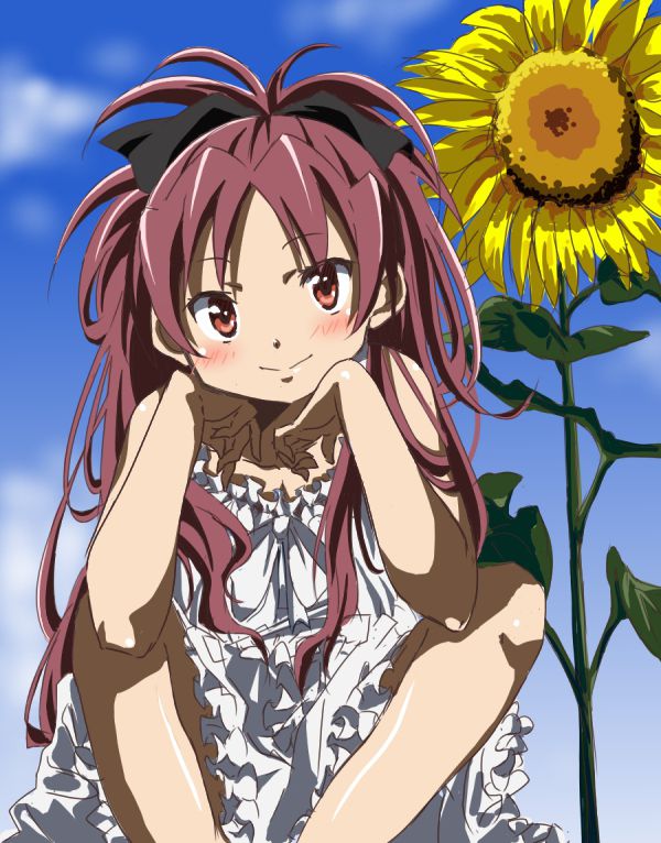 [Secondary, ZIP] summer 2: girl with a sunflower or image summary 24