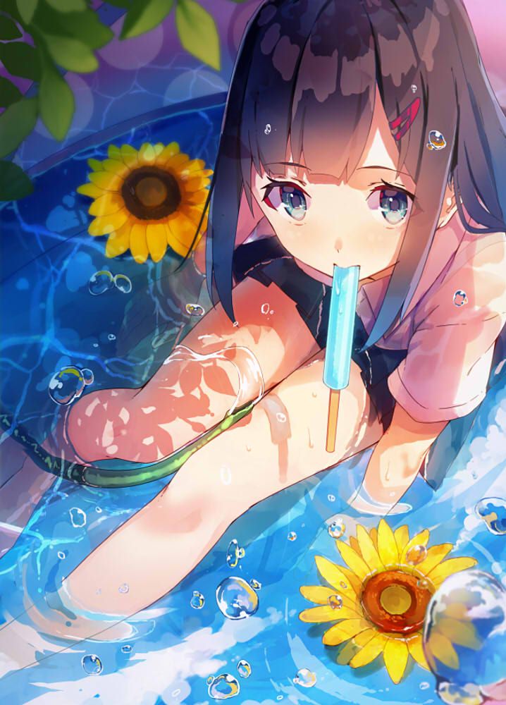 [Secondary, ZIP] summer 2: girl with a sunflower or image summary 29