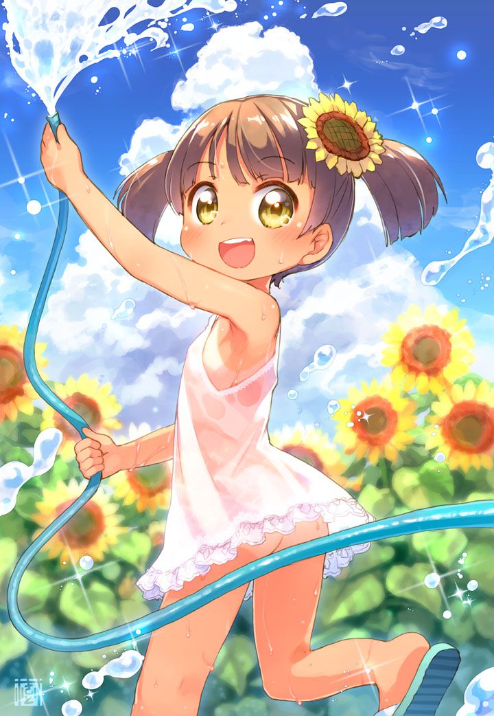 [Secondary, ZIP] summer 2: girl with a sunflower or image summary 32