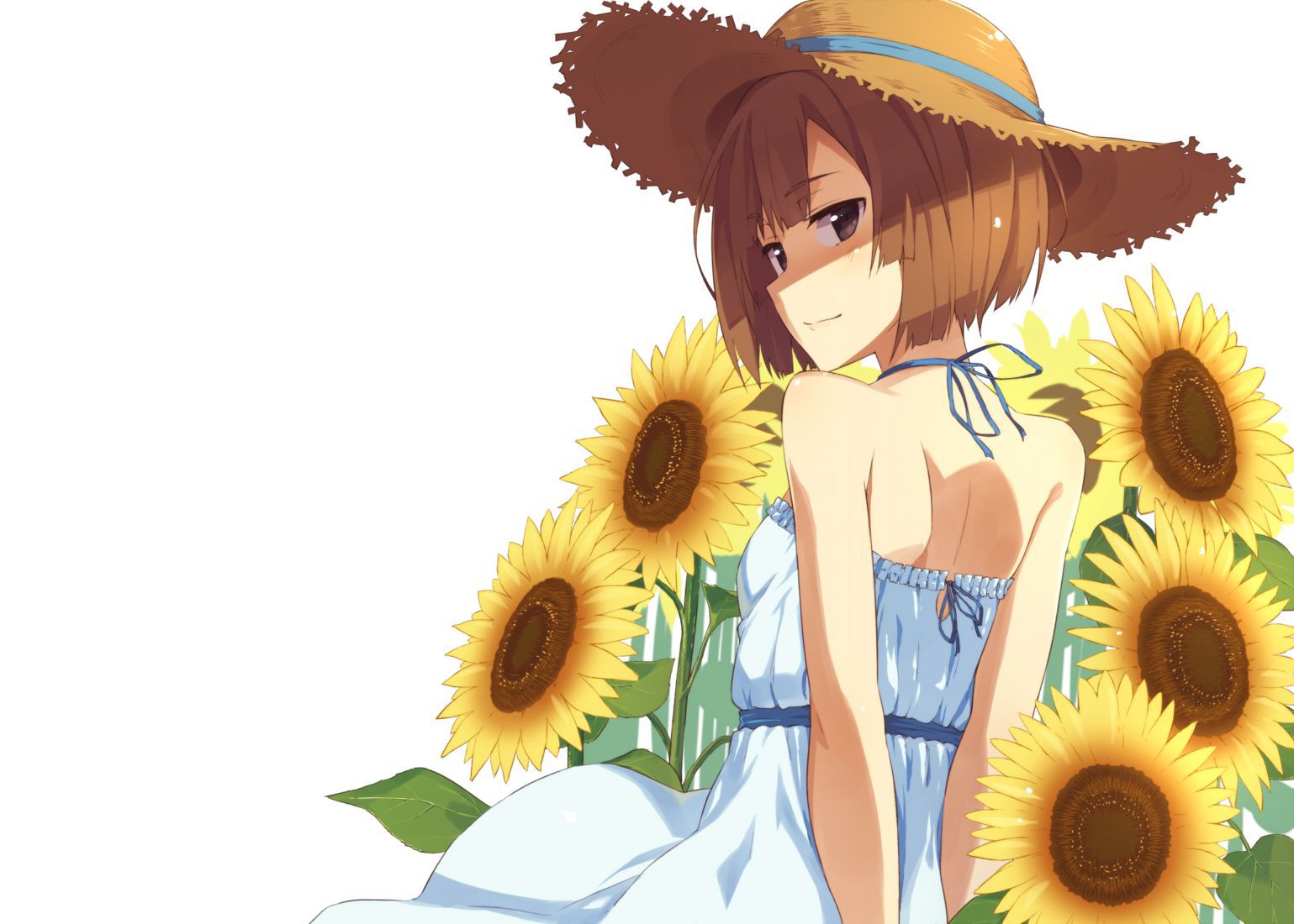 [Secondary, ZIP] summer 2: girl with a sunflower or image summary 40