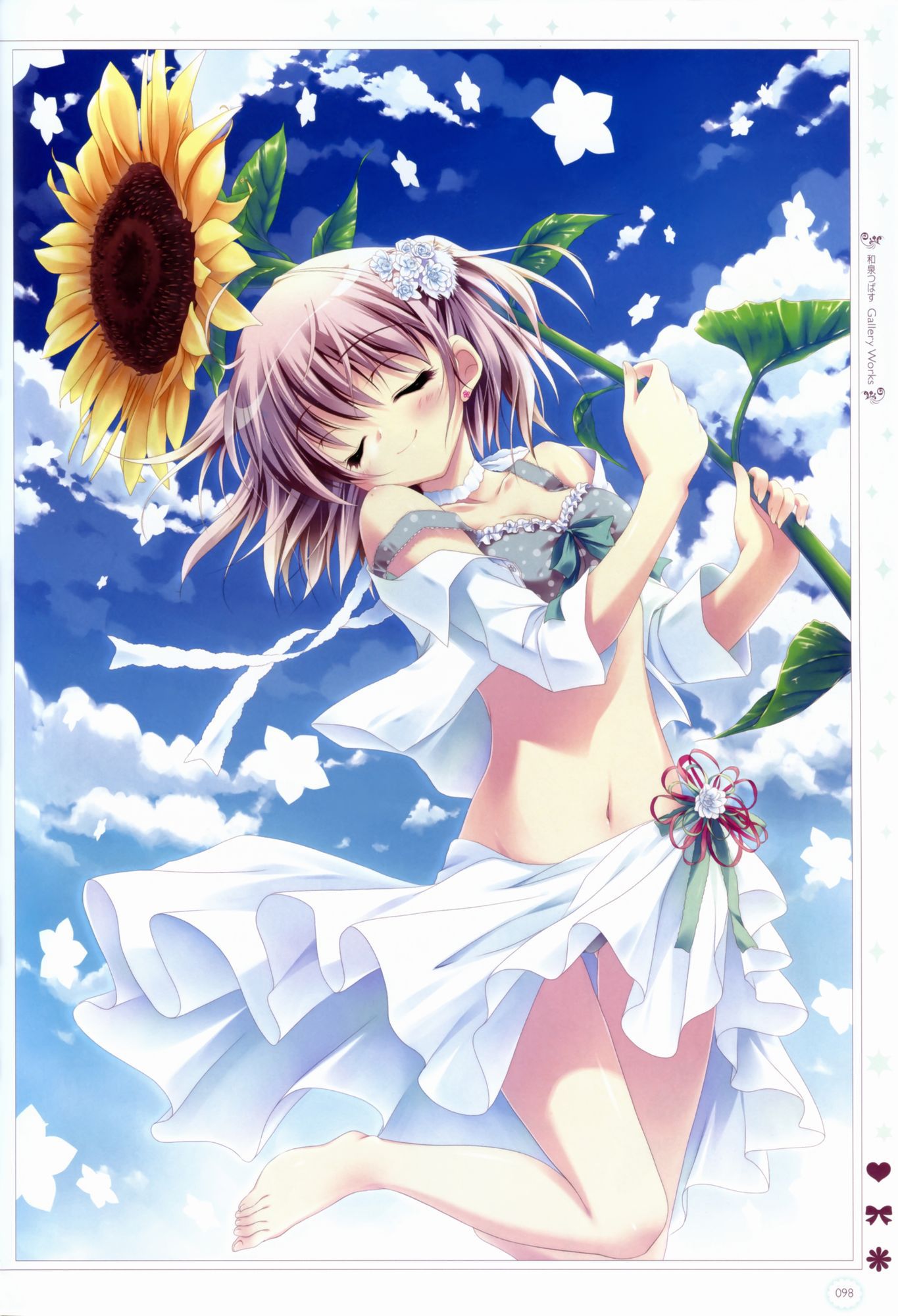 [Secondary, ZIP] summer 2: girl with a sunflower or image summary 43