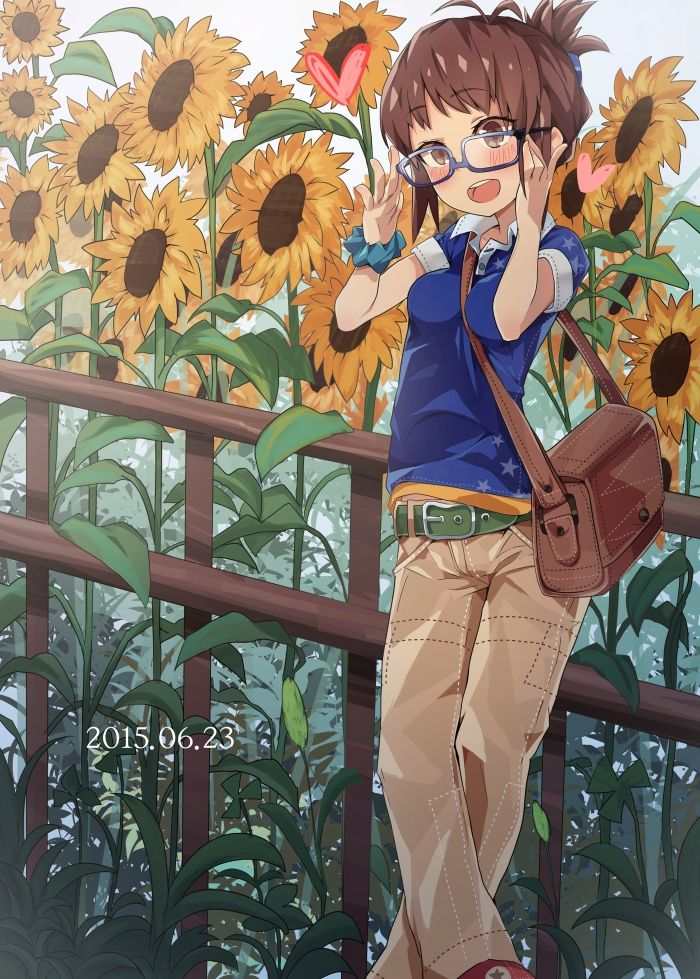 [Secondary, ZIP] summer 2: girl with a sunflower or image summary 7