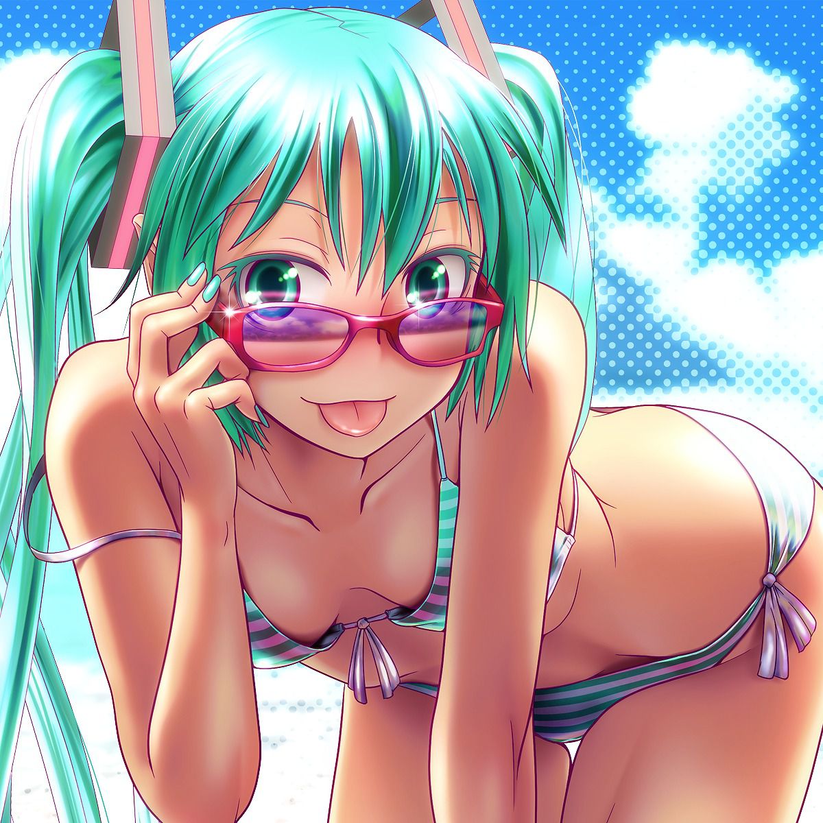 Secondary images of the girls put on glasses part 1-45 [erotic and non-erotic] 27