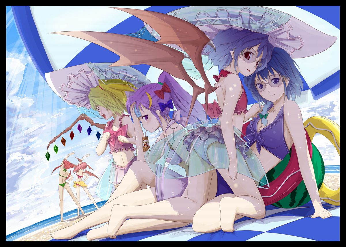 [Secondary, ZIP] cute swimsuit images of girls in the touhou Project 4