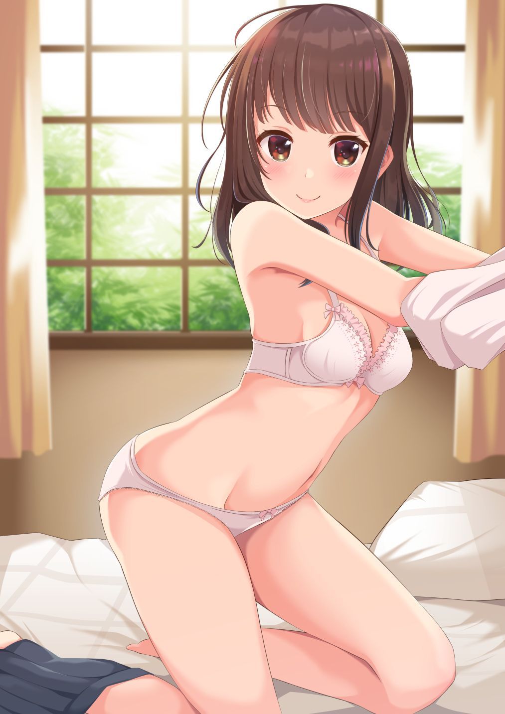 【Erotic Anime Summary】 Erotic image of a creepy girl wearing white pure white underwear 【Secondary erotic】 2