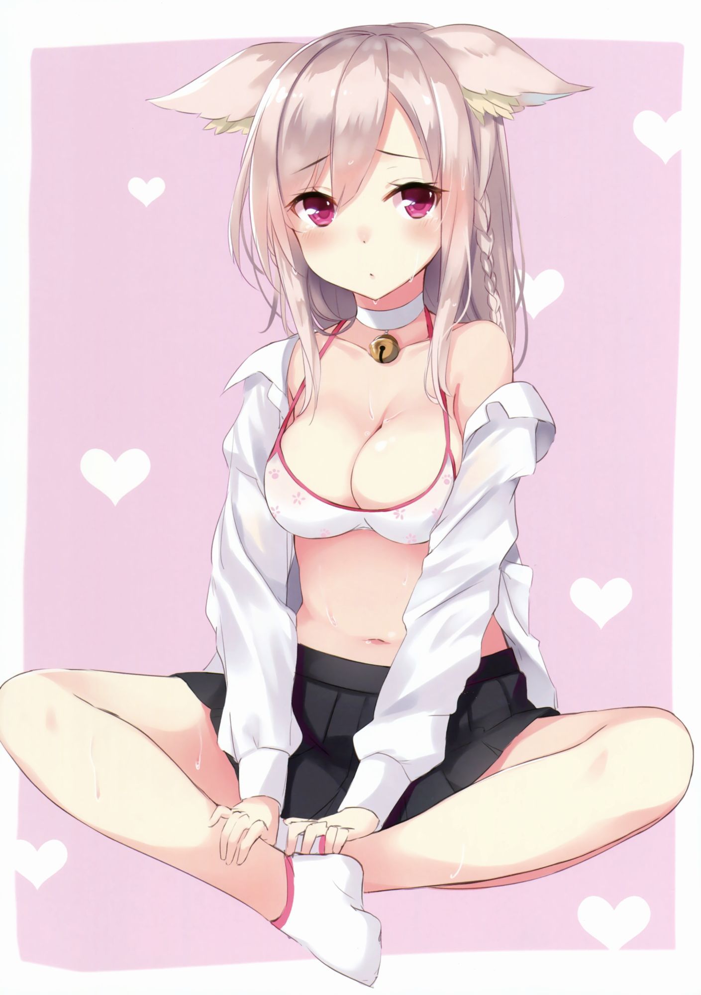 【Erotic Anime Summary】 Erotic image of a creepy girl wearing white pure white underwear 【Secondary erotic】 4
