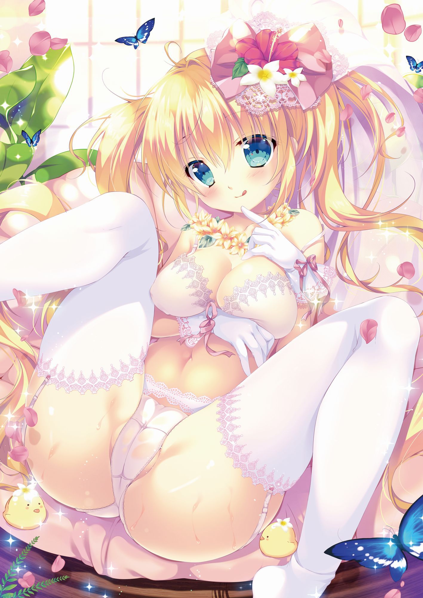 【Erotic Anime Summary】 Erotic image of a creepy girl wearing white pure white underwear 【Secondary erotic】 8