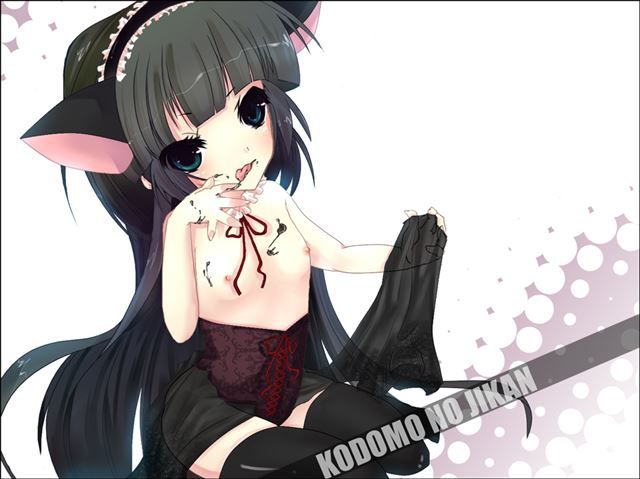 [Kojika] kodomo no jikan erotic pictures 5 (Kuro Kagami) [black hair and cat ears] 12