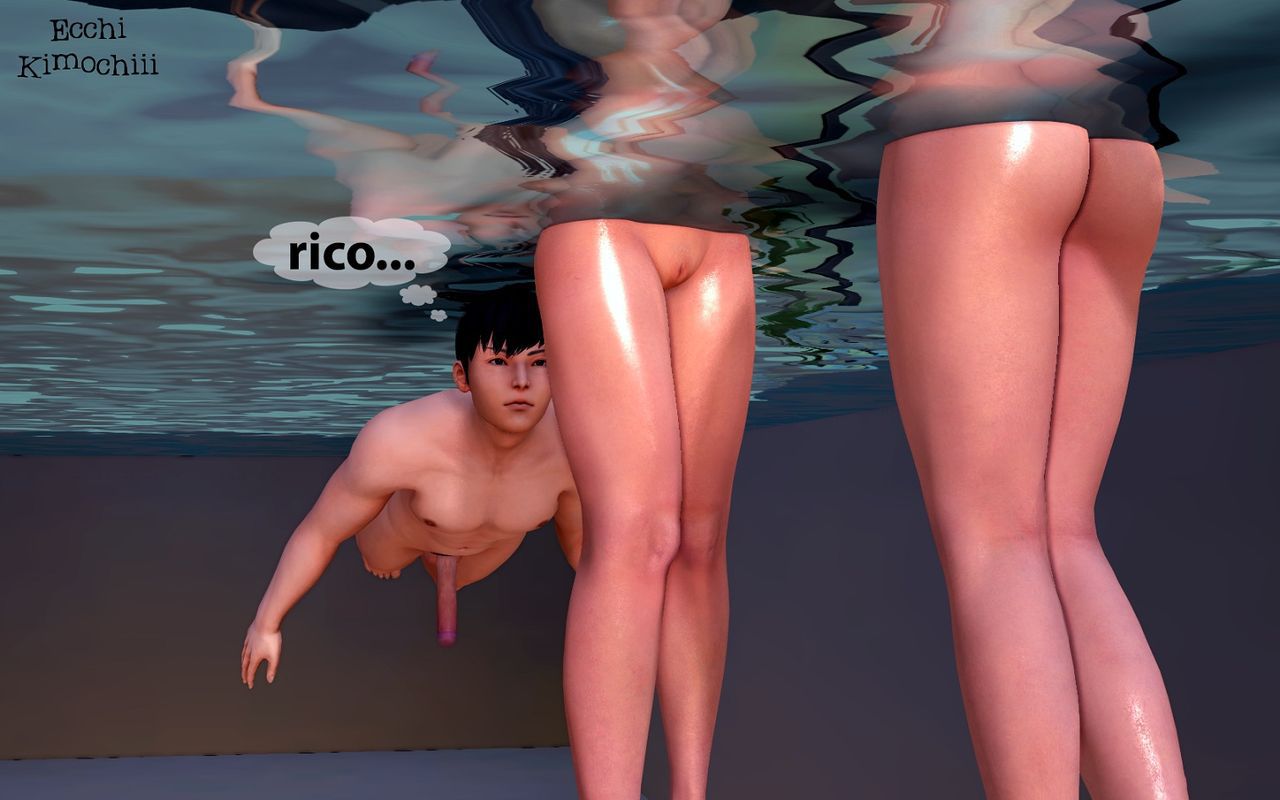 "La Piscina Nudista" part 2/3 (erotic 3D) (spanish ver.) (decensored) (+18) (3d hentai animation) "Ecchi Kimochiii" 36