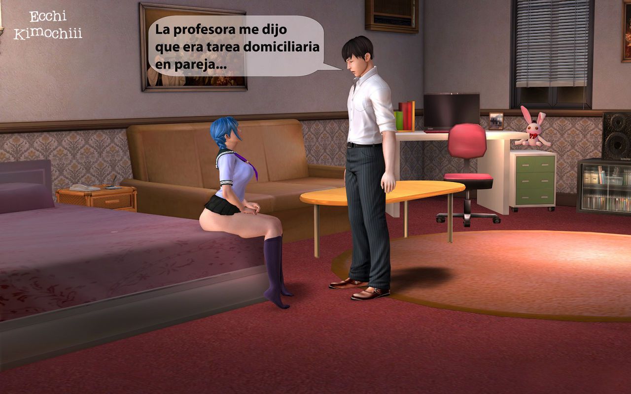"El Regalo" part 2/3 (erotic 3D) (spanish ver.) (decensored) (+18) (3d hentai animation) "Ecchi Kimochiii" spanish 90