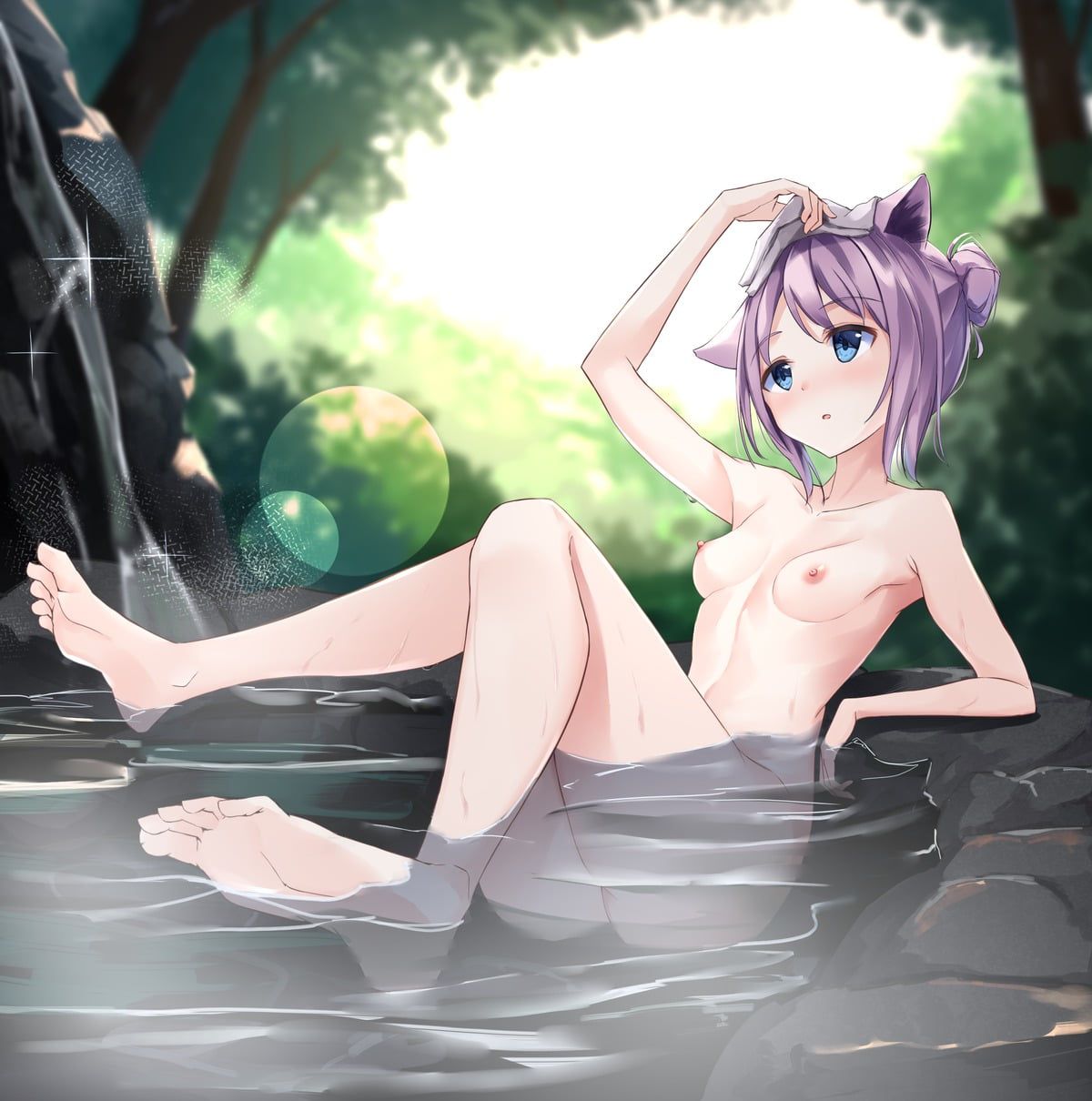 It's a bath, so it's natural to relax naked! It's not ecchi! 15