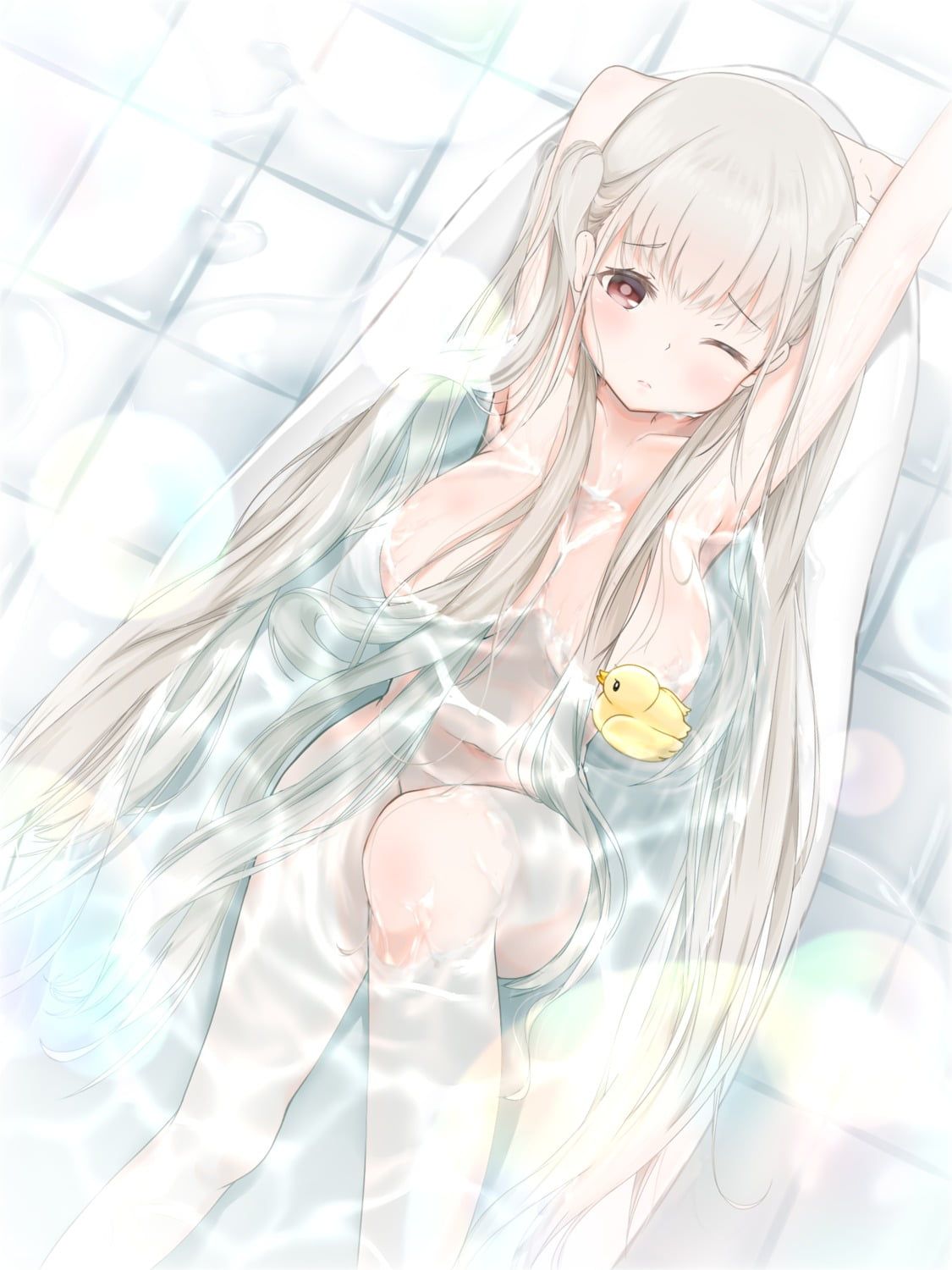 It's a bath, so it's natural to relax naked! It's not ecchi! 19