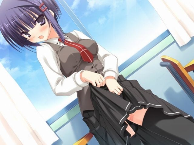 I want to see pants! If you ask for it, it is good to have a girl who reluctantly raises the skirt. 7