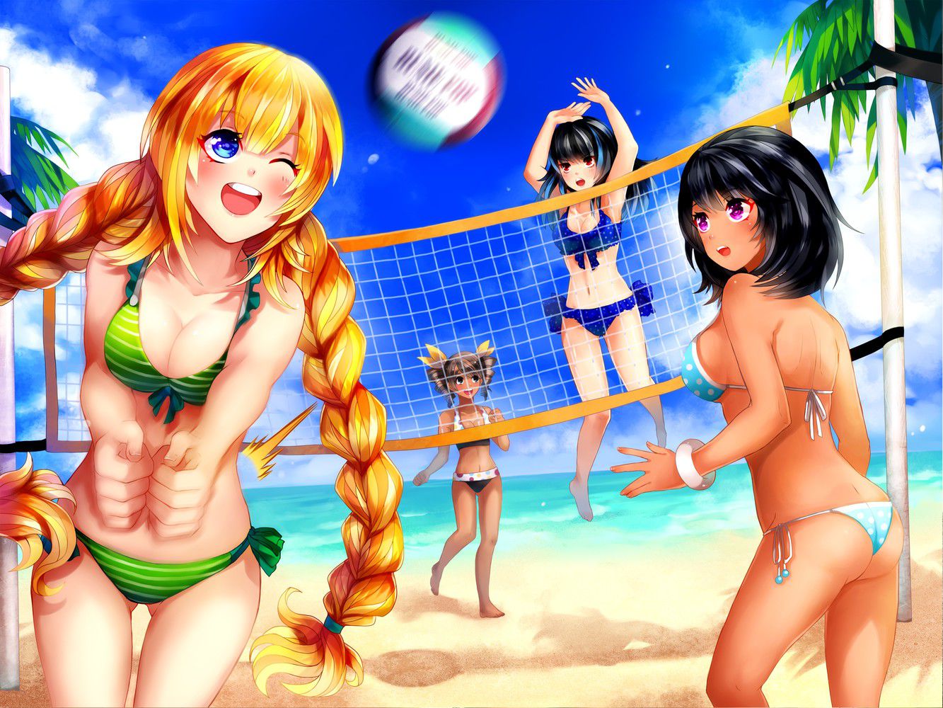 [Focusing on] secondary erotic pictures are beach volleyball courts 18