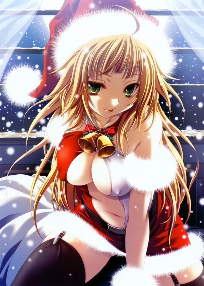 Admiring the Christmas Santa's second erotic images. 14