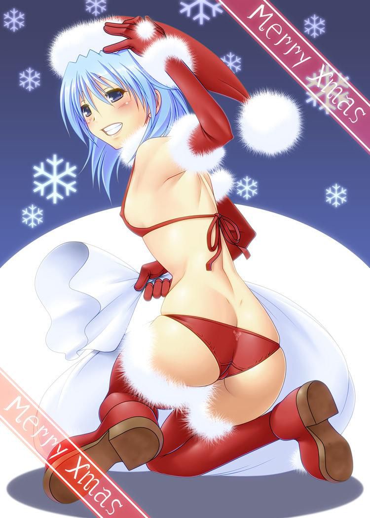 Admiring the Christmas Santa's second erotic images. 16