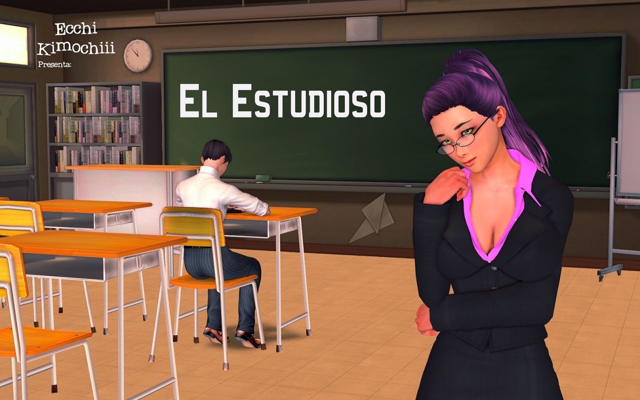 "El estudioso" (erotic 3D) (spanish ver.) (+18) (3d hentai animation) "Ecchi Kimochiii" 1