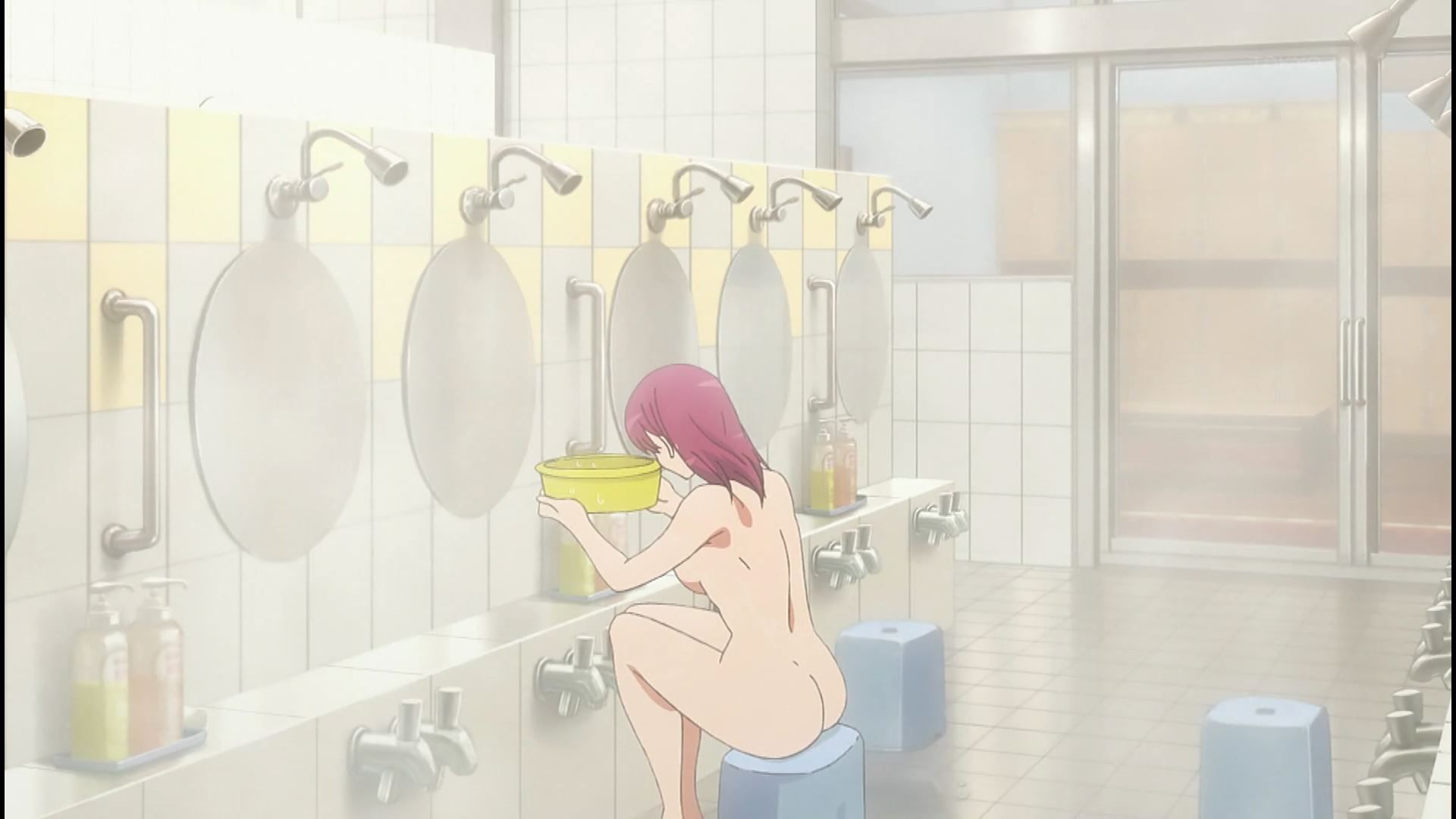 In the anime "Tokyo 24 Ward" episode 3, the erotic nakedness is completely visible in the erotic bath scene of the girl! 10