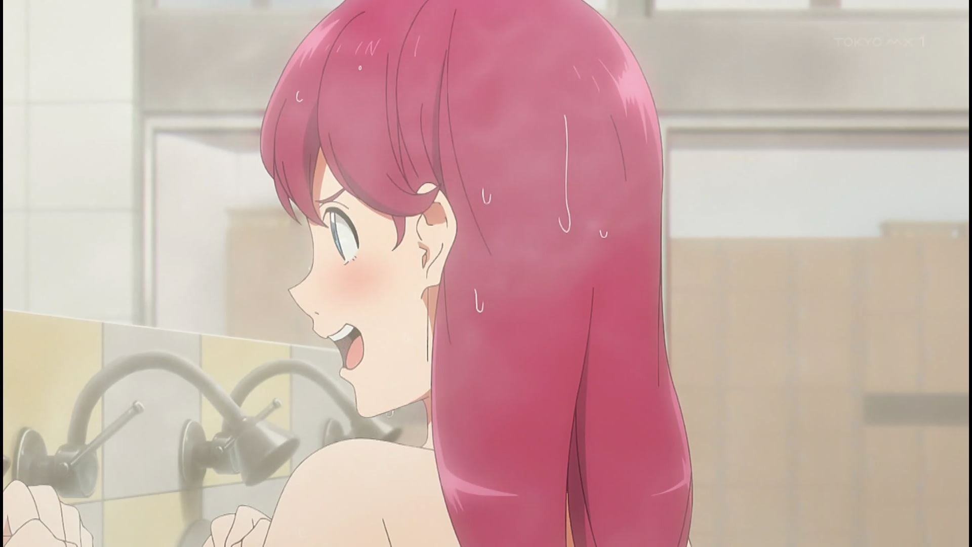 In the anime "Tokyo 24 Ward" episode 3, the erotic nakedness is completely visible in the erotic bath scene of the girl! 13