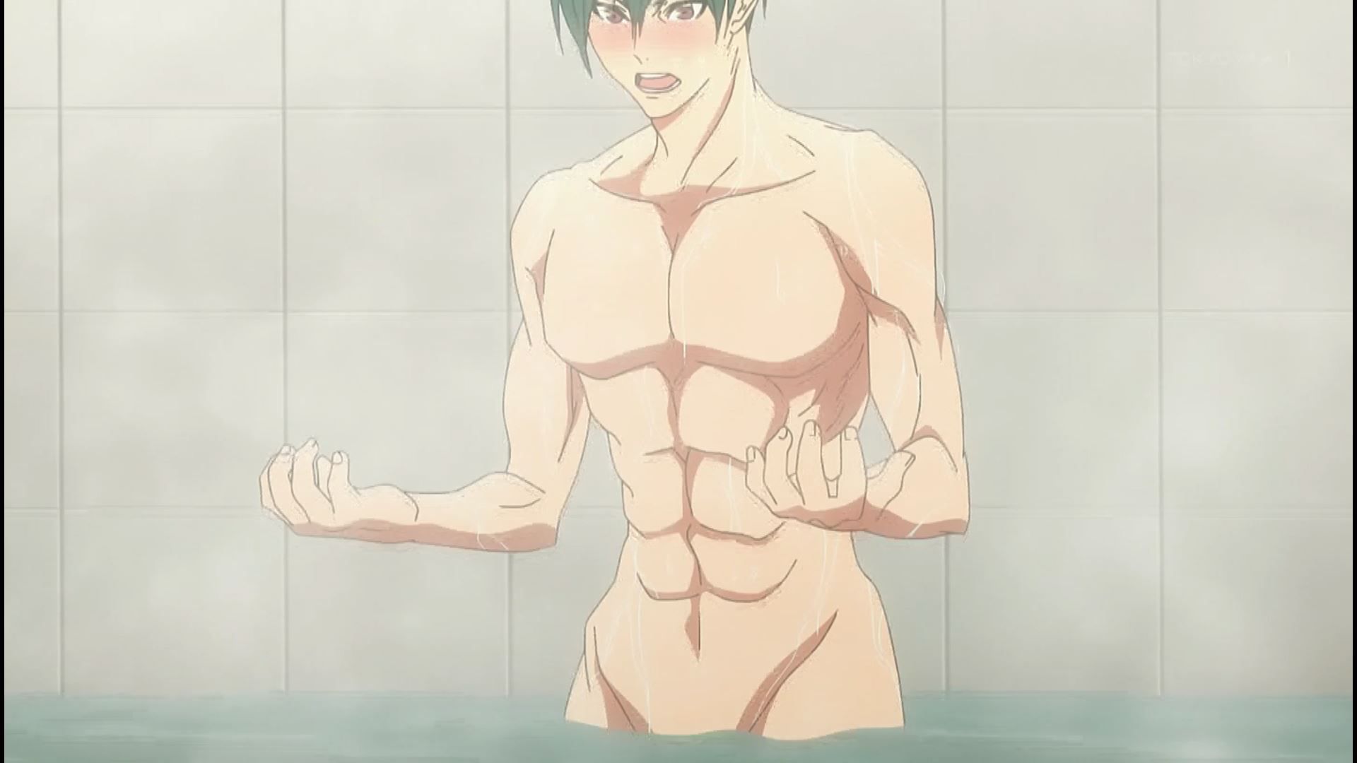 In the anime "Tokyo 24 Ward" episode 3, the erotic nakedness is completely visible in the erotic bath scene of the girl! 6