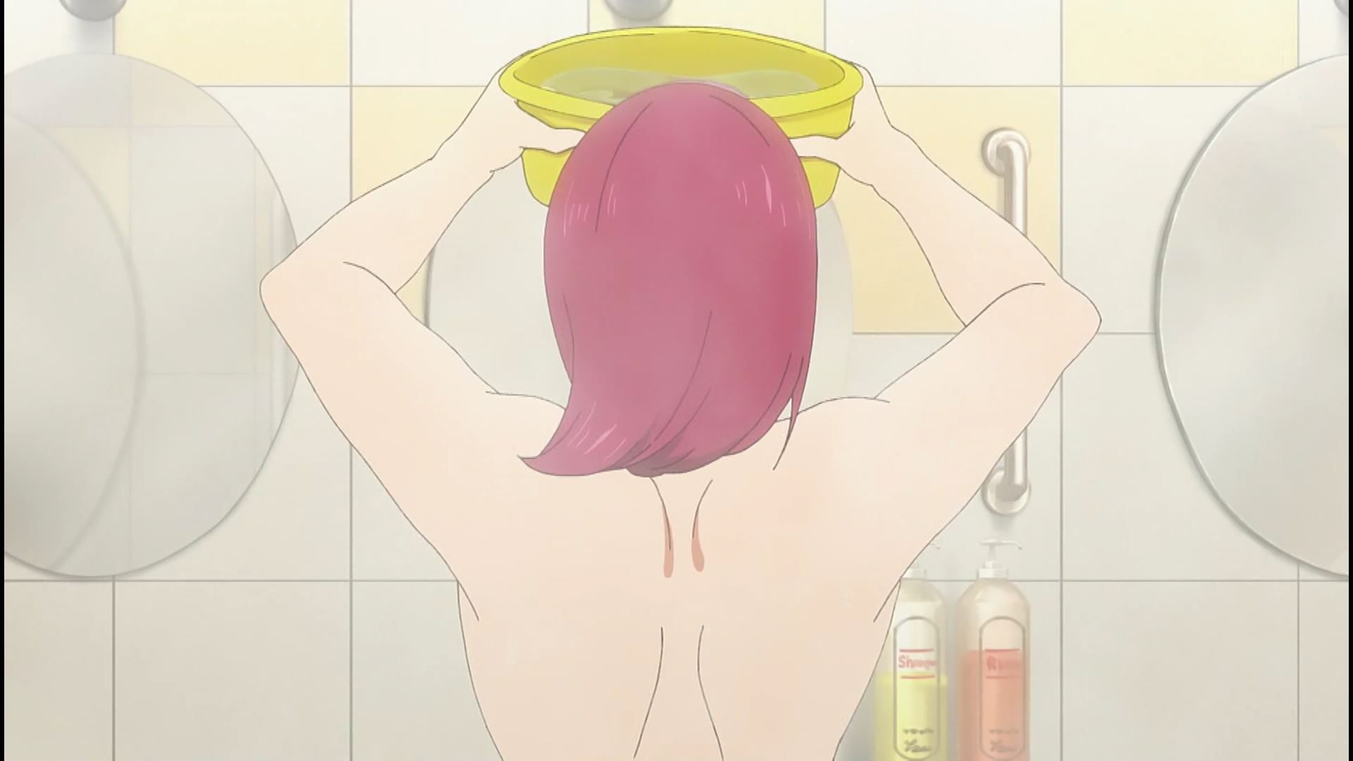 In the anime "Tokyo 24 Ward" episode 3, the erotic nakedness is completely visible in the erotic bath scene of the girl! 7