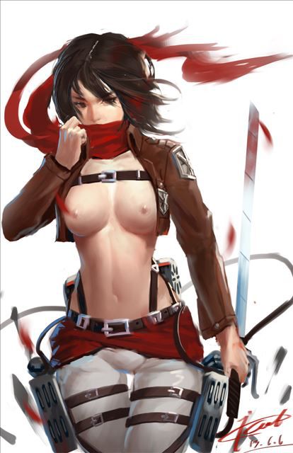 Giant invasion of Mikasa's naughty pictures part 2 10