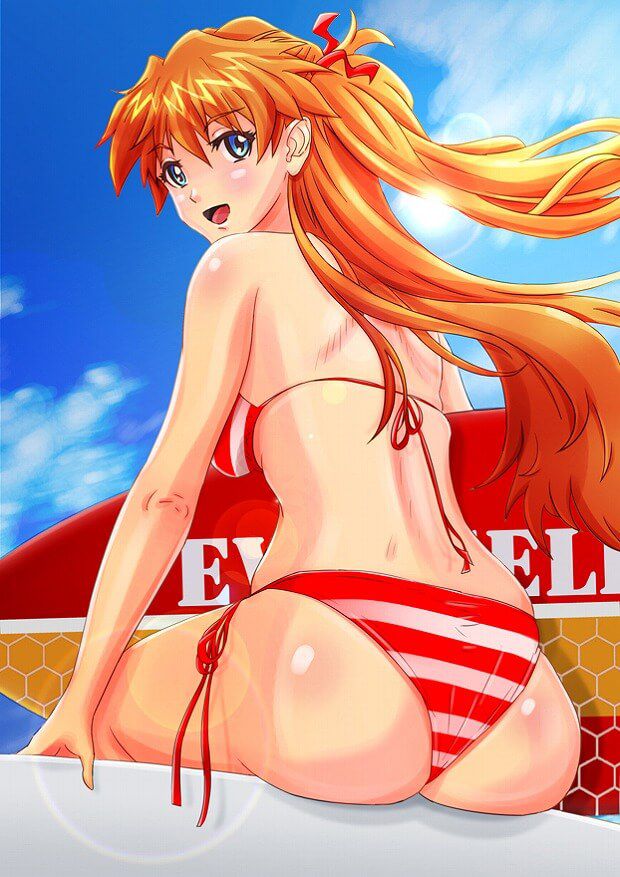 "New Evangelion" Asuka's Chin erotic swimsuit picture per article eyes able to milk Po 1