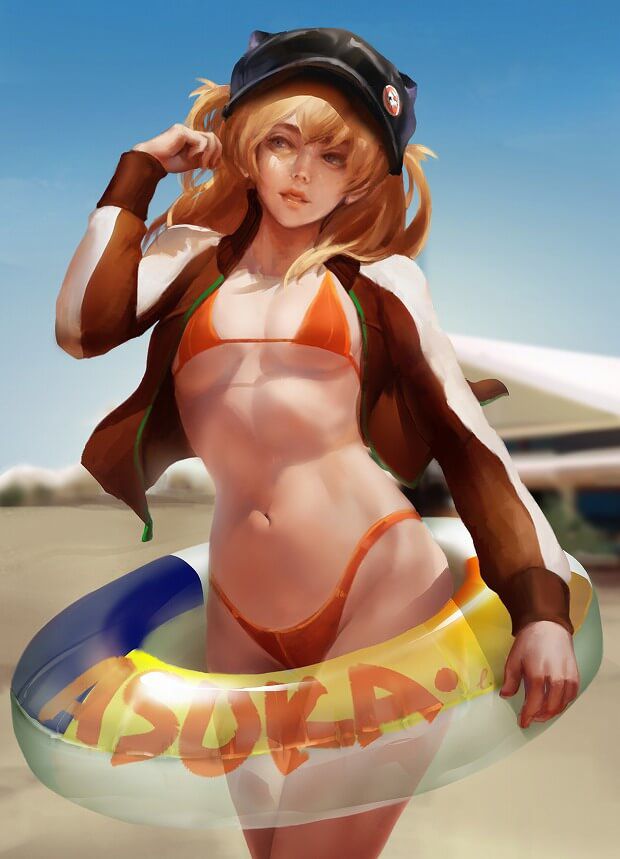"New Evangelion" Asuka's Chin erotic swimsuit picture per article eyes able to milk Po 9