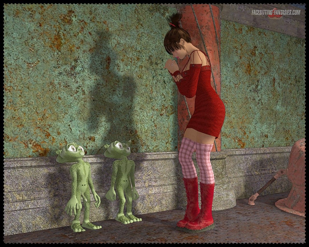A Girl and 2 Aliens 4