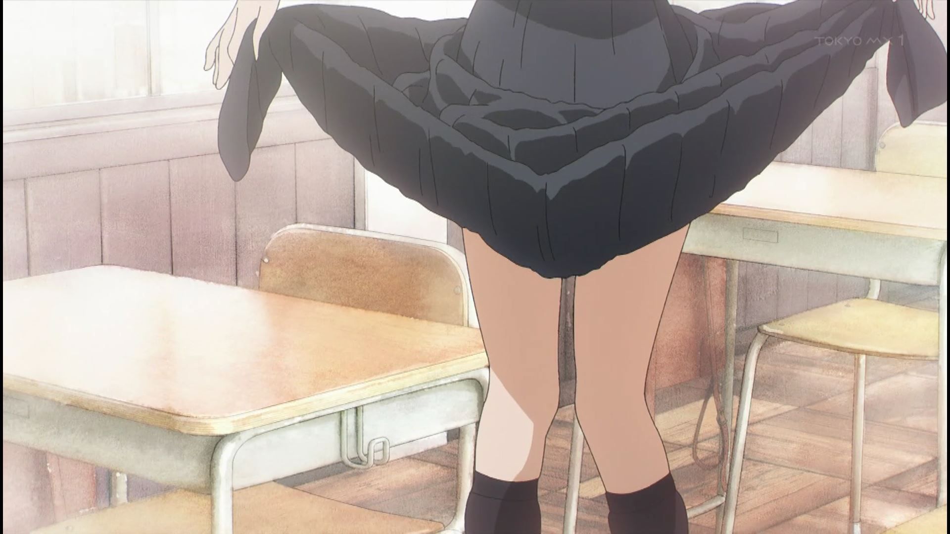 Erotic scenes such as erotic selfies of girls and wet sheer in episode 3 of the anime "Tomorrow-chan's sailor suit" 11