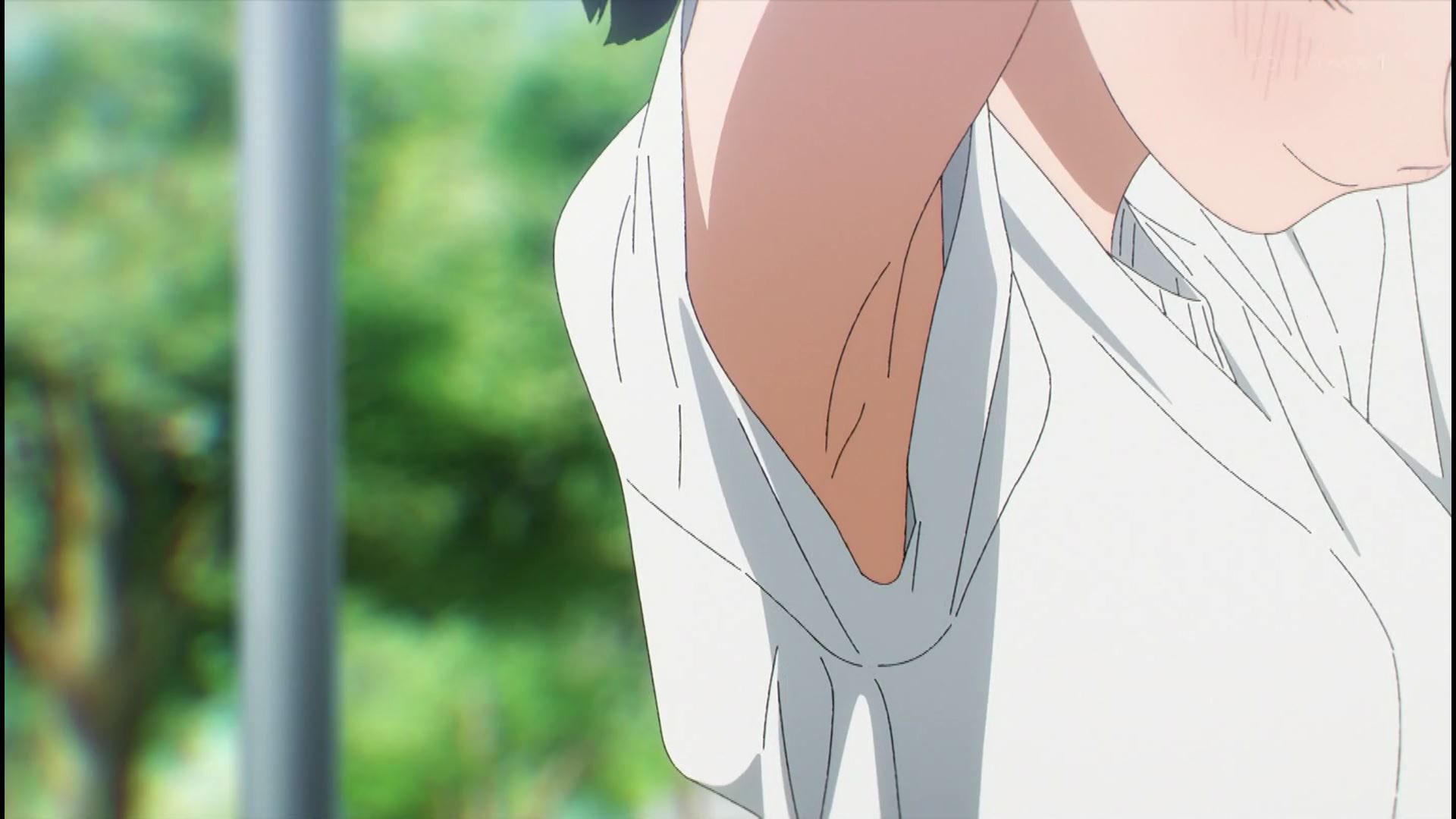 Erotic scenes such as erotic selfies of girls and wet sheer in episode 3 of the anime "Tomorrow-chan's sailor suit" 2