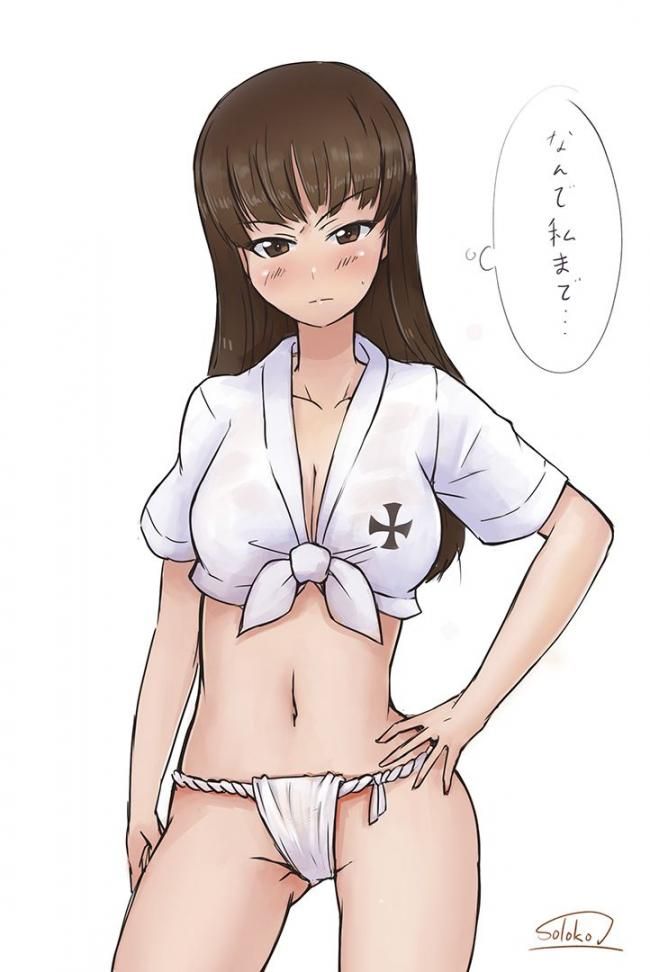 【Girls &amp; Panzer】 Let's paste erotic kawaii images of Shiho Nishizumi together for free ☆ 10