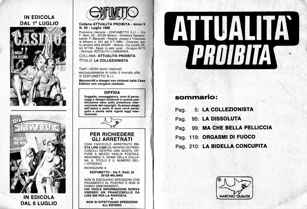 Attualita Proibita Anno V, N°50 - La collezionista [Italian] 2