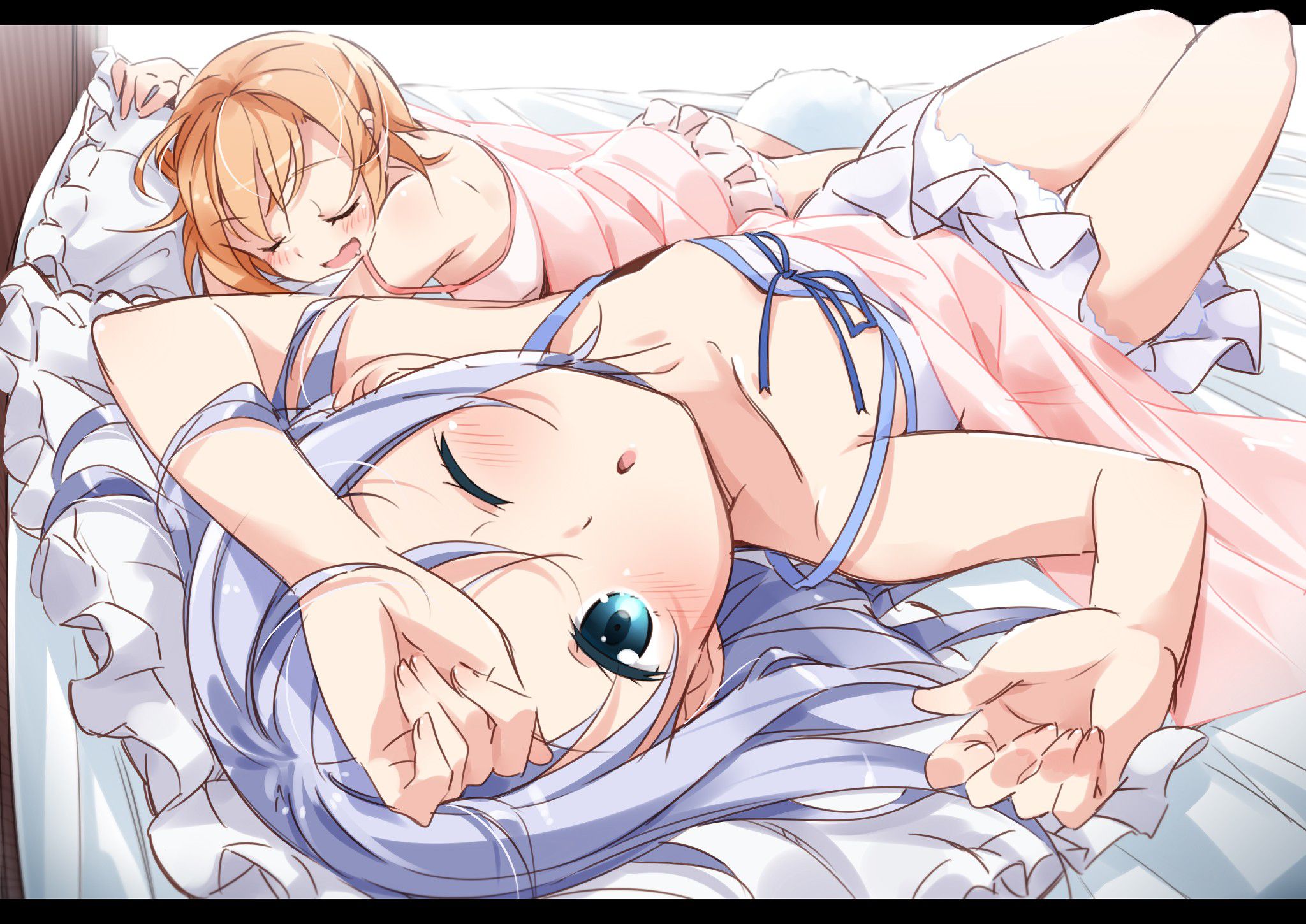 [Secondary] girls lie down on the bed I H a I want to see pictures! 16