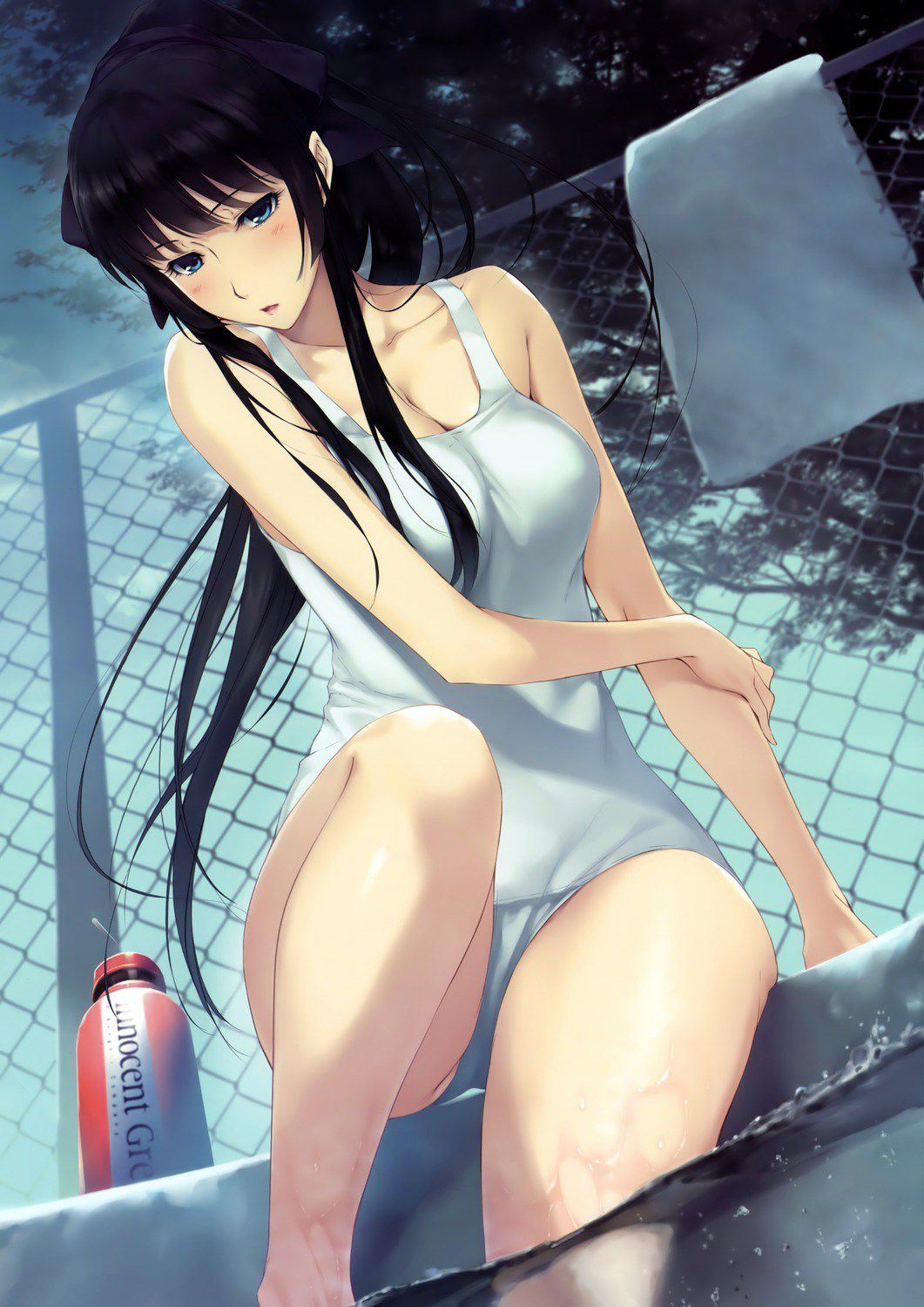 [Secondary] wore the white swimsuit girl part2 16