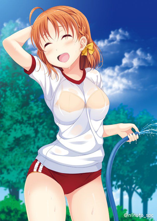 【Erotic Anime Summary】 Beautiful women and beautiful girls who look various things with wet sheer transparency 【50 sheets】 40