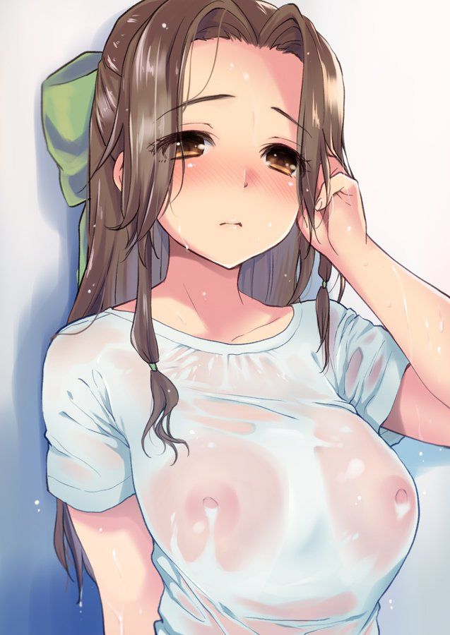 【Erotic Anime Summary】 Beautiful women and beautiful girls who look various things with wet sheer transparency 【50 sheets】 9